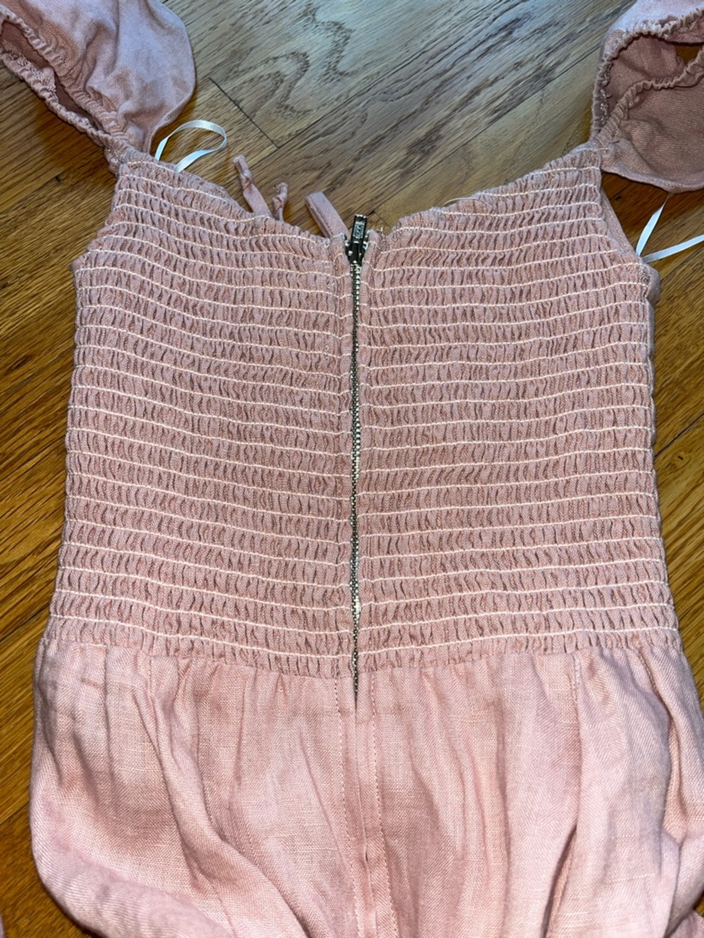 Reformation Francis Prairie A-Line Linen Dress Pink Size 2 - Picture 8 of 8
